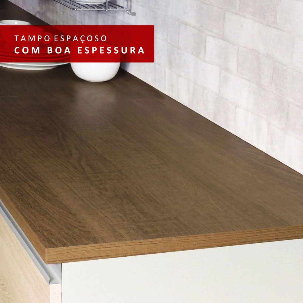 Encimera para Mueble de Cocina 150 cm Glamy, Agata Marrón