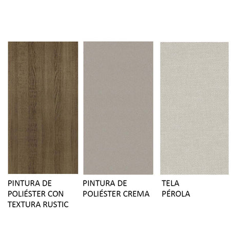 Juego de Comedor Madesa Lousiana Con 6 Sillas Marrón/Creme