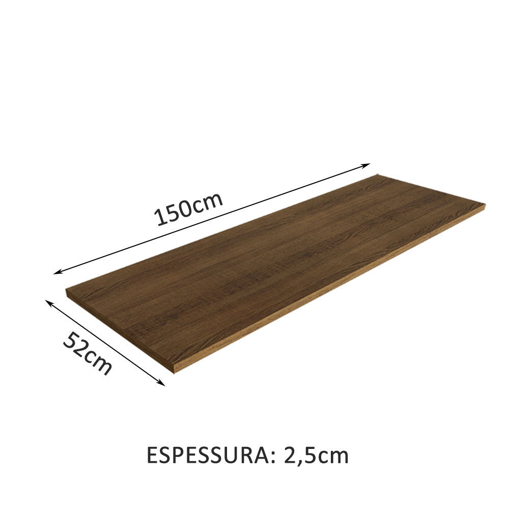 Encimera para Mueble de Cocina 150 cm Glamy, Agata Marrón