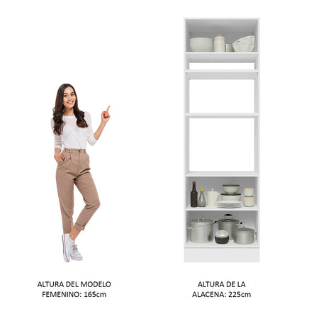 Mueble de Cocina para Horno Madesa Glamy 70 cm 3 Puertas Blanco