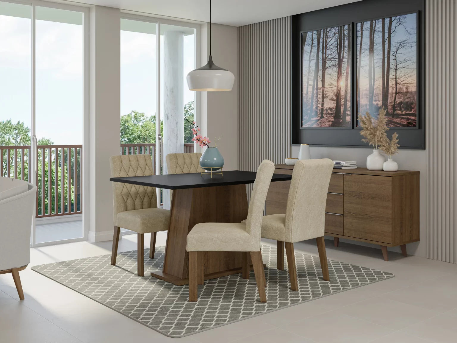 Juego de Comedor Madesa Beige