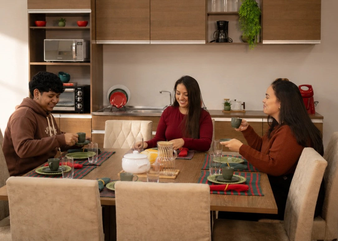Comedor Madesa con cocina rustic