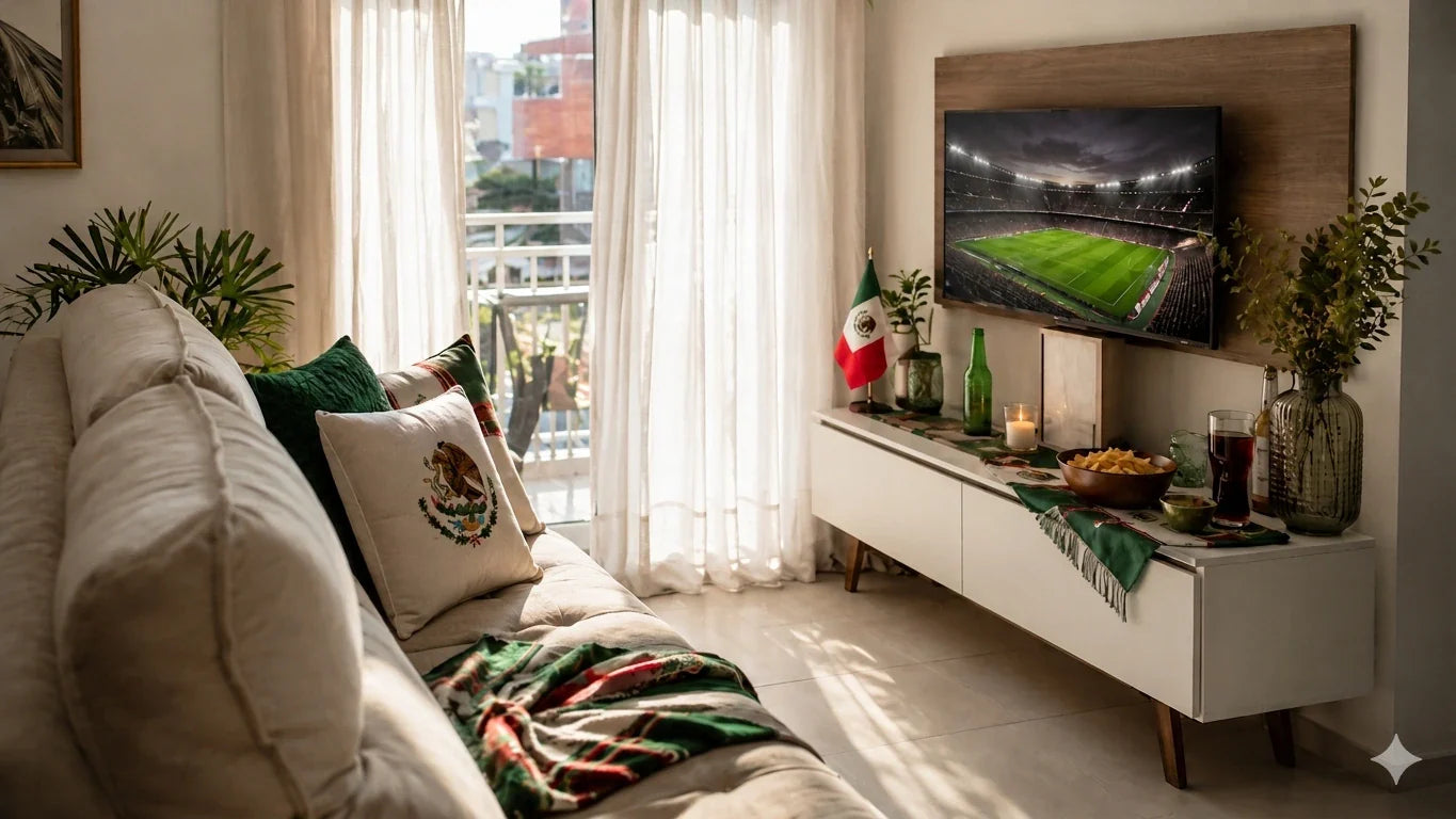 Sala con mesa de tv madesa