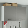 Gabinete Superior Multiuso 120 cm 2 Puertas Blanco/Gris Agata Madesa