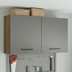 Gabinete Superior Multiuso 120 cm 2 Puertas Marrón/Gris Agata Madesa