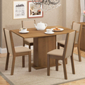 Conjunto de Comedor 4 Sillas Marrón/Crema Talita Madesa