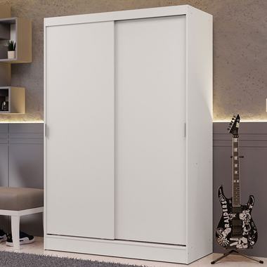 Clóset Soltero 119 cm 2 Puertas Corredizas Blanco Luke Madesa