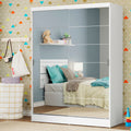 Clóset Infantil 119 cm 2 Puertas Corredizas Con 2 Espejos Blanco Nick Madesa
