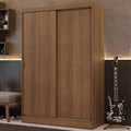 Clóset Soltero 119 cm 2 Puertas Corredizas Marrón Luke Madesa