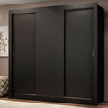 Clóset Matrimonial 170 cm 3 Puertas Corredizas Negro Monaco Madesa