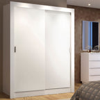 Clóset Soltero 117 cm 2 Puertas Corredizas Blanco Denver Madesa