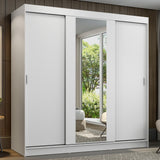 Clóset Matrimonial Reno 3 Puertas Corredizas 1 con Espejo - Blanco