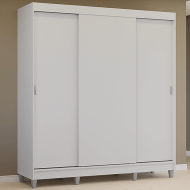 Clóset Matrimonial 180 cm 3 Puertas Corredizas Blanco Reno Madesa