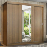 Clóset Matrimonial Reno 3 Puertas Corredizas 1 con Espejo - Marron