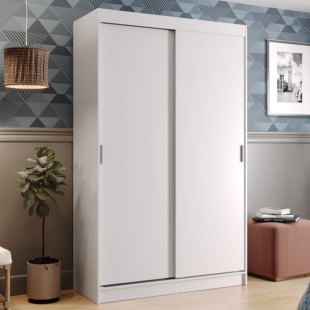 Clóset Soltero Tokio 2 Puertas Correderas 2 Cajones Blanco