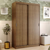 Clóset Soltero Tokio 2 Puertas Correderas 2 Cajones Marrón