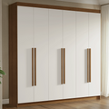 Clóset Matrimonial 180 cm 6 Puertas 4 Cajones Marrón/Blanco Venus Madesa