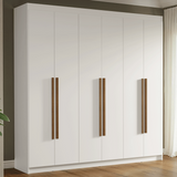 Clóset Matrimonial Venus 6 Puertas Batientes Blanco/Blanco/Marrón