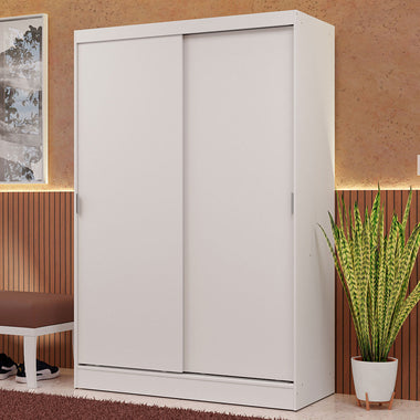 Clóset Soltero 119 cm 2 Puertas Corredizas Blanco Max Madesa
