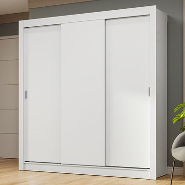 Clóset Matrimonial 170 cm 3 Puertas Corredizas Blanco Nobre Madesa