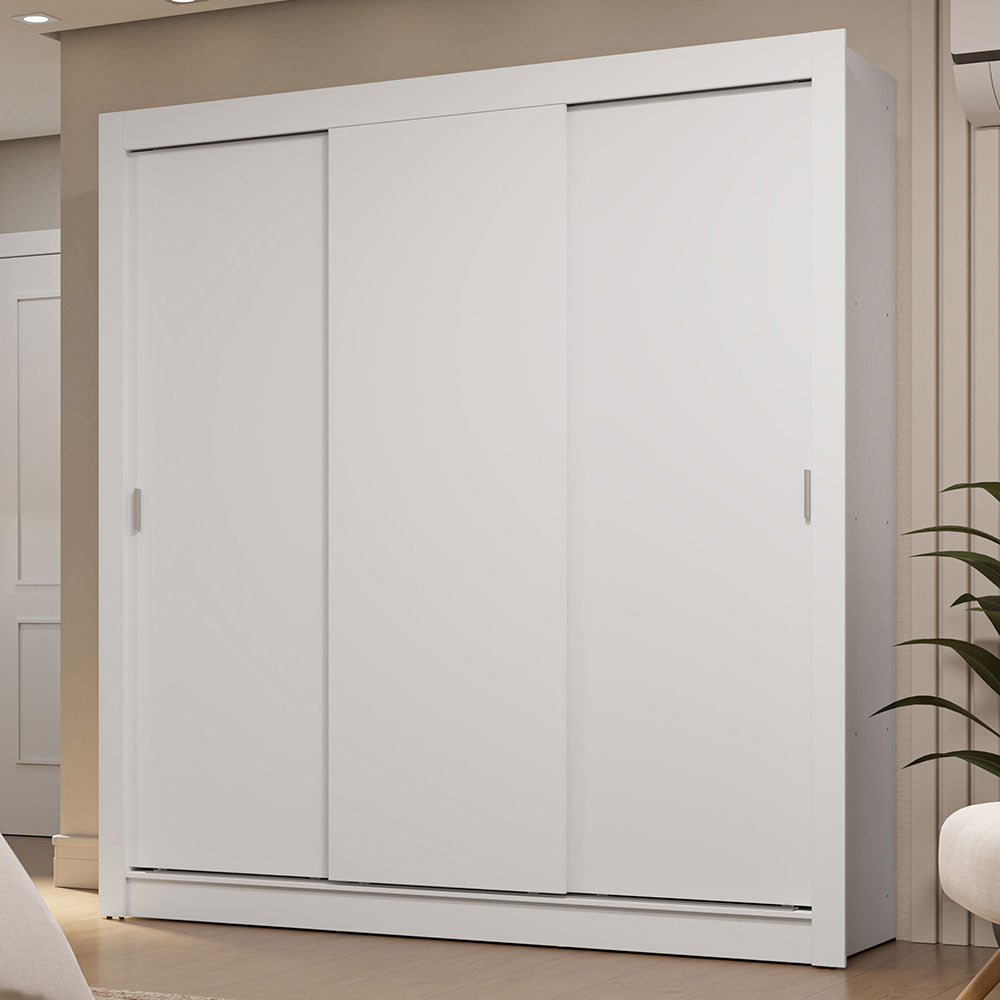 Clóset Matrimonial 170 cm 3 Puertas Corredizas 2 Cajones Blanco Sublime Madesa