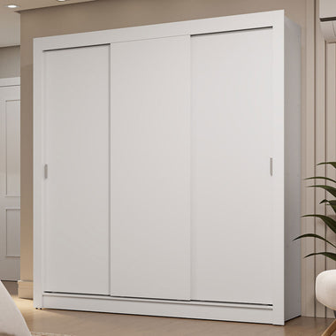Clóset Matrimonial 170 cm 3 Puertas Corredizas 2 Cajones Blanco Sublime Madesa
