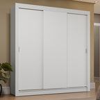 Clóset Matrimonial 170 cm 3 Puertas Corredizas 4 Cajones Blanco Sublime Madesa