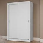 Clóset Soltero 117 cm 2 Puertas Corredizas Blanco Milano Madesa