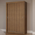 Clóset Soltero 117 cm 2 Puertas Corredizas Marrón Milano Madesa