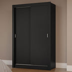 Clóset Soltero 117 cm 2 Puertas Corredizas Negro Milano Madesa