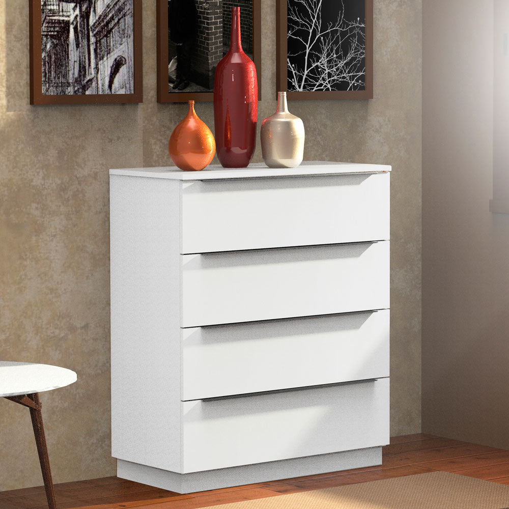 Cómoda 80 cm 4 Cajones Blanco Madesa