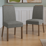 Combo 2 Sillas de Comedor 4255 con Detalle Amaderado Marrón/Silver Madesa