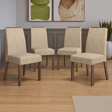 Kit 4 Sillas de Comedor Marrón/Imperial Madesa