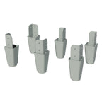 Kit 6 Patas de PVC para Clóset Denver, Dallas y Luke Madesa