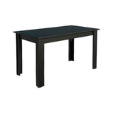 Mesa de Comedor Rectangular Encimera de Madera 5231 Negro