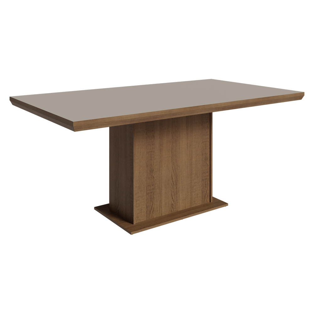 Mesa de Comedor 160 cm Marrón/Crema Madesa