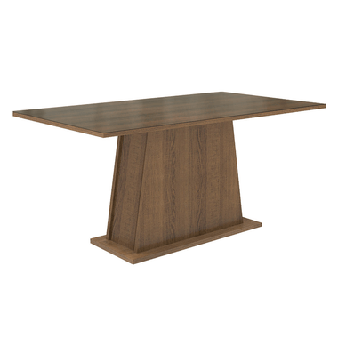 Mesa de Comedor 160 cm con Encimera Vidrio Marrón Madesa