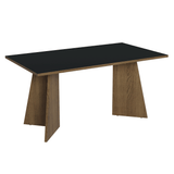 Mesa Rectangular Encimera de Madera 5389 Marrón/Negro