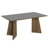 Mesa Rectangular Encimera de Madera 5389 Marrón/Gris