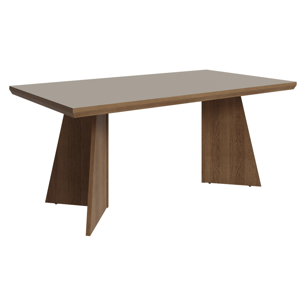 Mesa de Comedor 160 cm Marrón/Crema Madesa