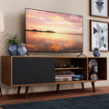 Mueble para TV hasta 65 Pulgadas 160 cm 1 Puerta Marrón/Negro Dubai Madesa