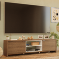 Mueble para TV hasta 80 Pulgadas 180 cm 2 Puertas Marrón/Blanco Linz Madesa