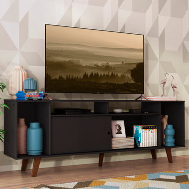 Mueble para TV hasta 65 Pulgadas 180 cm 1 Puerta Negro Cancún Madesa