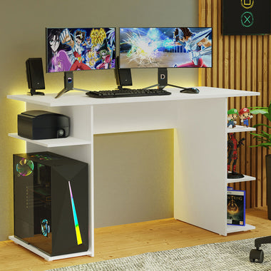 Escritorio Gamer 120 cm Blanco Madesa