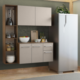 Cocina Compacta 120cm Marron/Crema Easy