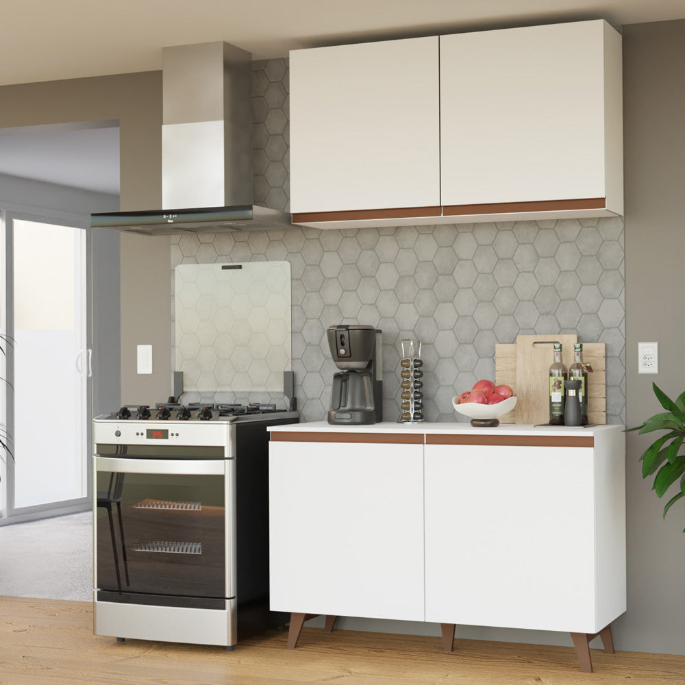 Cocina Compacta 120 x 52 cm 4 Puertas Blanco Reims Madesa