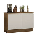 Gabinete Bajo 120 cm 2 Puertas Marrón/Blanco Glamy Madesa