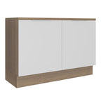 Gabinete Bajo 120 cm 2 Puertas Marrón/Blanco Stella Madesa