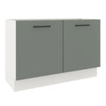 Gabinete Bajo 120 cm 2 Puertas Sin Encimera Blanco/Gris Agata Madesa