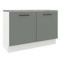 Gabinete Bajo 120 cm 2 Puertas Blanco/Gris Agata Madesa